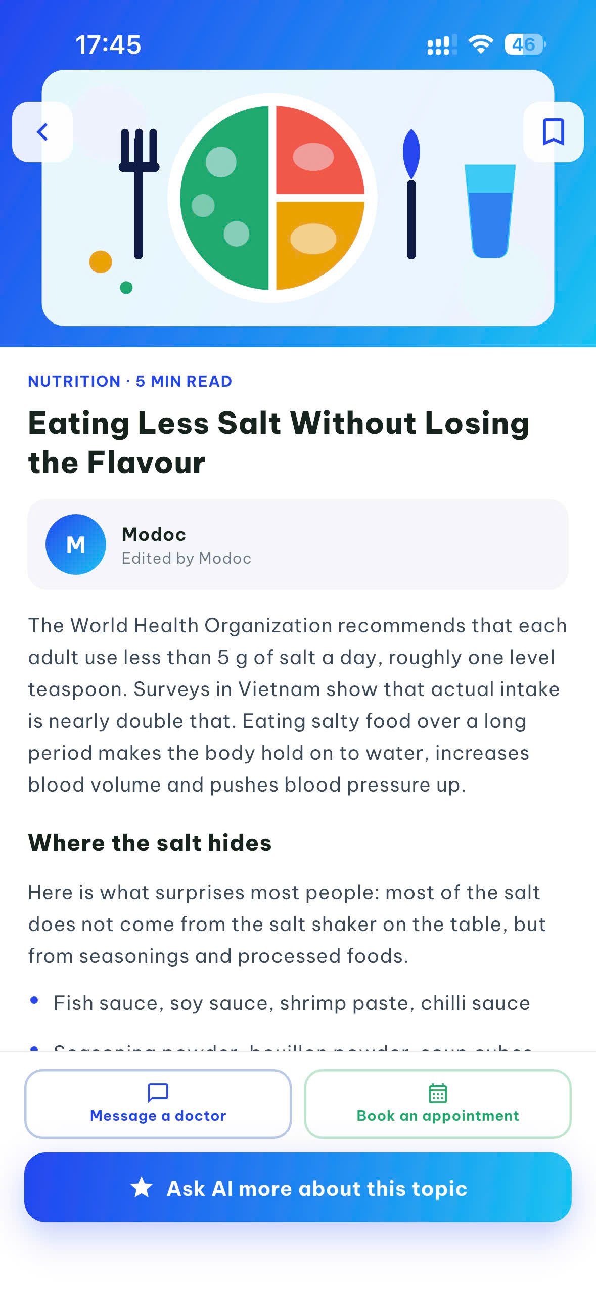 Bụt app screen: Health knowledge